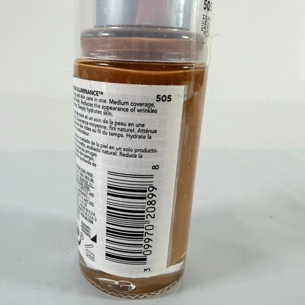 Lot of 9 Revlon Illuminance Skin-Caring Foundation 505 Rich Sand 1oz New